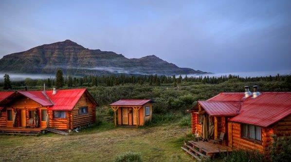 Spatsizi Wilderness Lodge, 300 km north of Smithers, British Columbia high up on the Spatsizi Plateau.