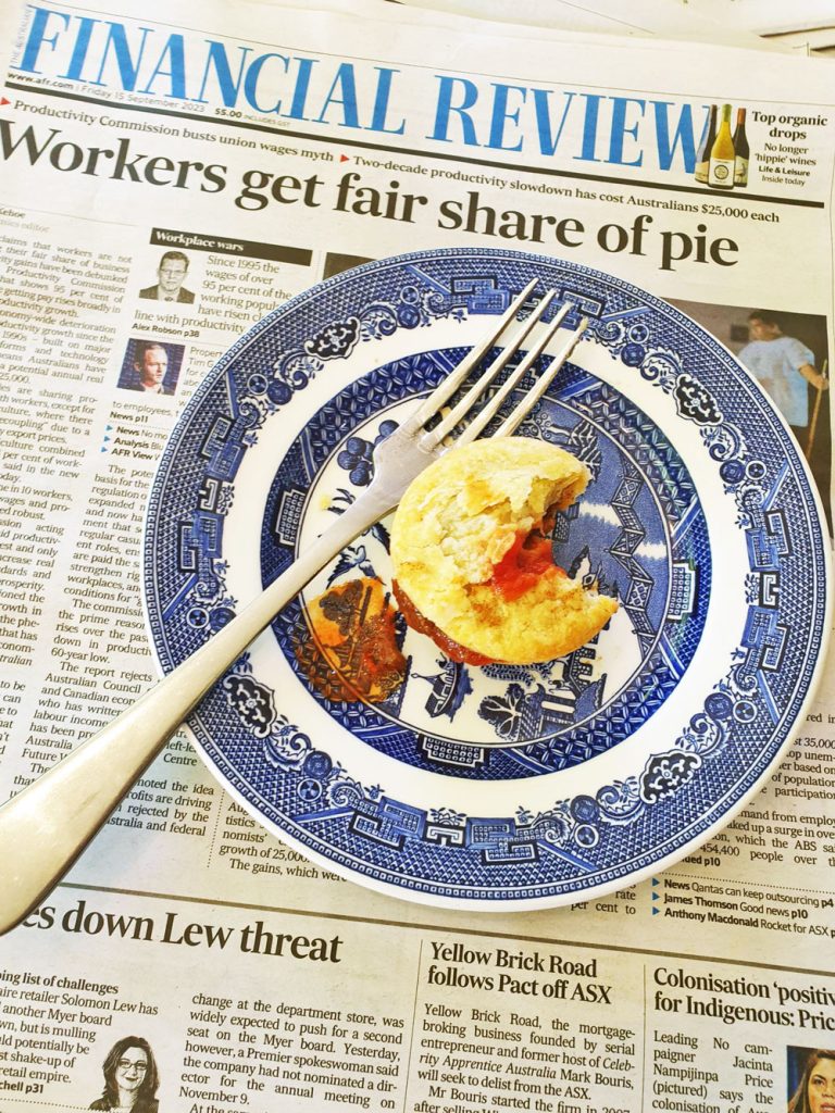 The kids and I are getting our fair share of the pie before packing for our trip to NZ next week. Apparently, I’m fact finding, as well as fish finding, as my AFR editor is angling for a hook on a NZ election story. I’m in party mode already, as you can probably tell.